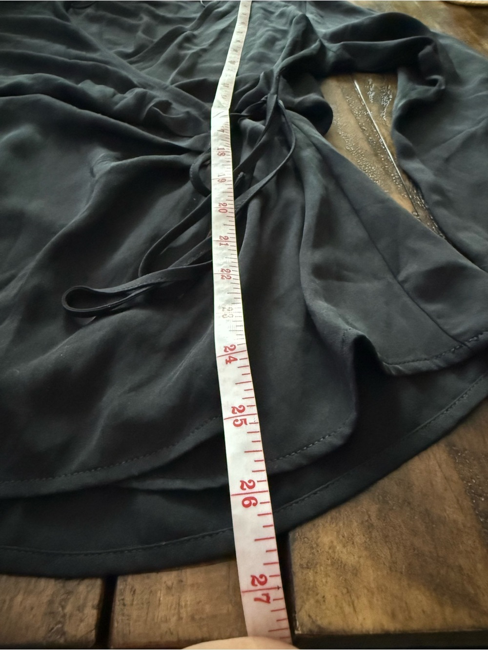Sz Med H&M Black Long Sleeve Wrap Blouse - Picture 10 of 10